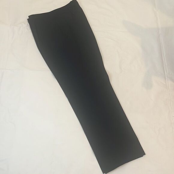 Doc & Amelia Black Work Pant Slacks Traditional Fit Sits At Waist pleated New - Picture 2 of 5